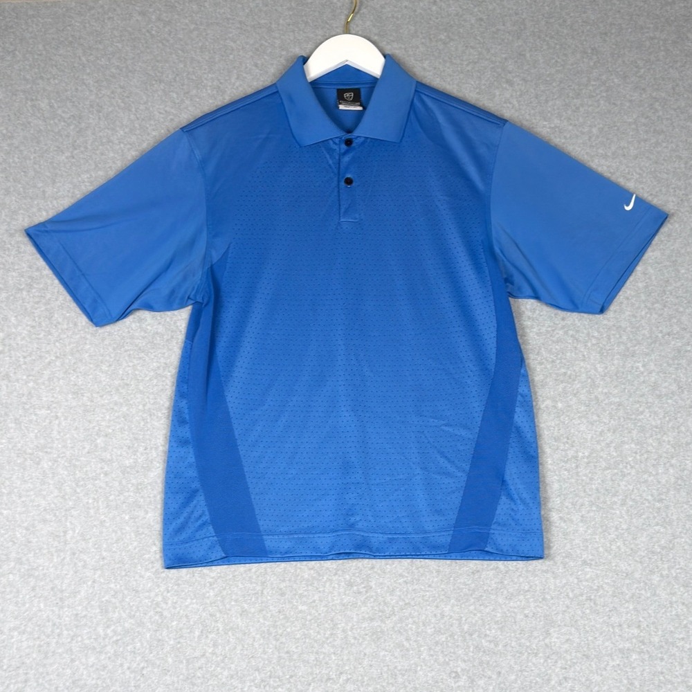 Nike Golf Mens S Blue NikeFit Dry Short Sleeve Polo Shirt Performance Golf